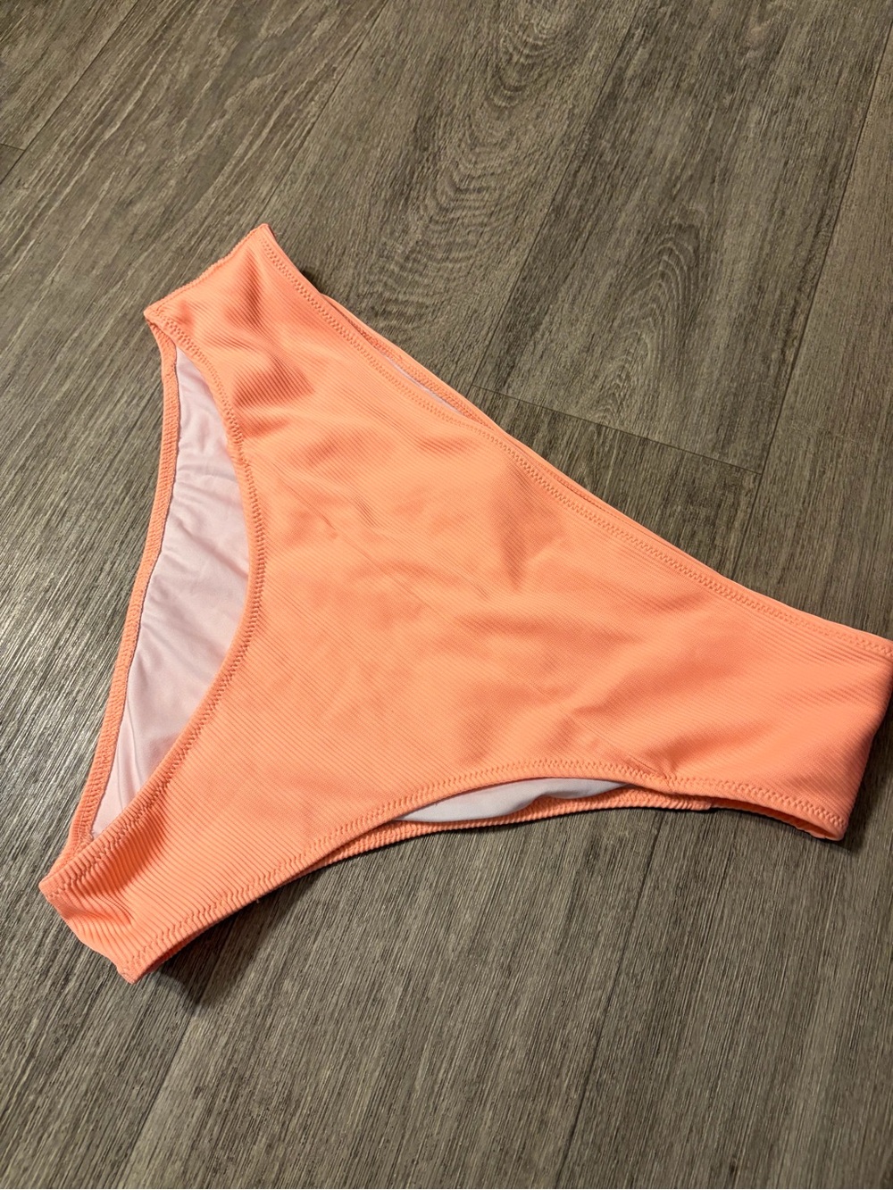 Popvil Ribbed Peach High Cut Bikini Bottom XXL